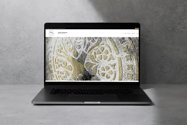 Capture d'écran page d'accueil du site L'Atelier Contemporain